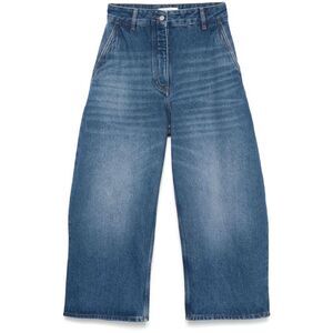 STUDIO NICHOLSON Wide Leg Denim Jeans Women BLUE Pants